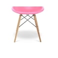 thumbnail image 3 of Pink Eiffel Chair With Natural Wood Legs, Chair ideal for Dining Room, Kitchen, Living Room, 3 of 3