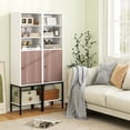 thumbnail image 2 of Costway 57" Bathroom Tall Cabinet with 1 Door and 4 Shelves Freestanding Floor Cabinet White, 2 of 10