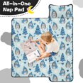 thumbnail image 4 of Hedgehog and Hat Blue Pattern Teens Toddler Nap Mat with Pillow, Sleeping Mat Bag for Preschool Daycare 60"x20", 4 of 6