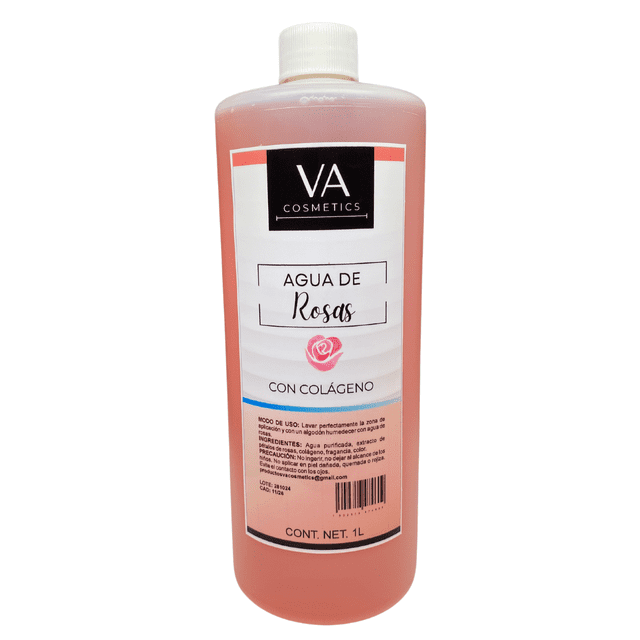 Agua De Rosas Tónico Facial Y Colágeno 1 Litro VA