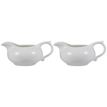 

2Pcs Sauce Container Sauce Boat Coffee Ceramic Sauce Cup Ceramic Gravy Boat Gravy Container