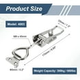 thumbnail image 2 of Uxcell 2pcs Adjustable Toggle Clamp M8x45mm 660bs 4003 Style w Lock Hole, Silver, 2 of 7
