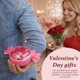 thumbnail image 4 of Valentine’s Day Round Candy Gift Box with Clear Lid, Compact 6-Piece Holder – Reusable Transparent Container for Chocolates Jewelry Love Notes, Romantic Present Packaging for Her Him Couples, 4 of 6
