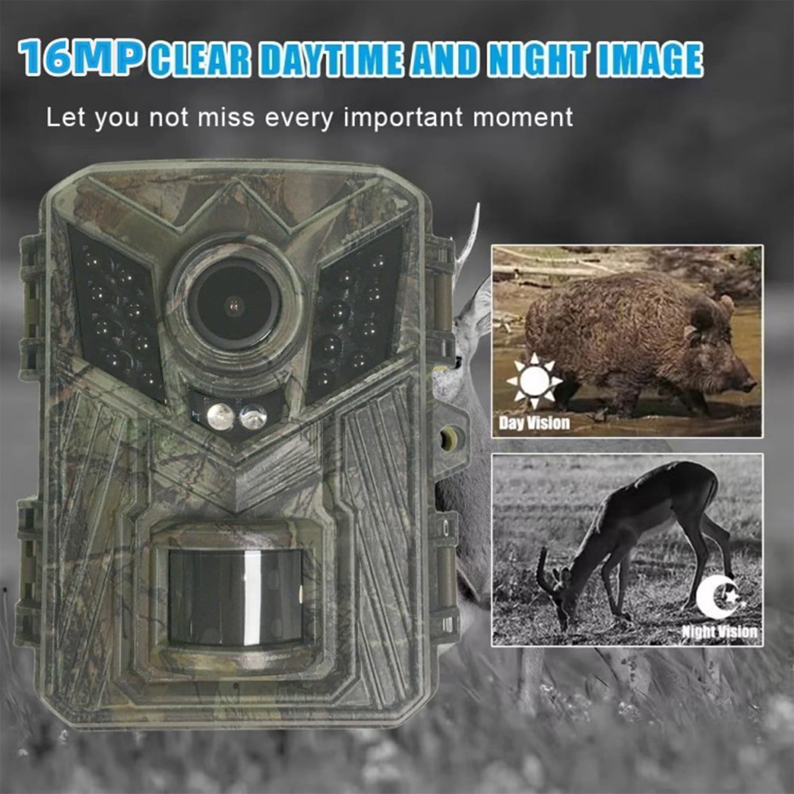Outdoor Tracking Recording Camera Night Vision PIR Infrared for Wildlife Monitoring Farm and Orchard Surveillance High-Resolution Photography Hunting Trail Cam