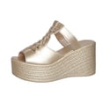 thumbnail image 2 of Xucatan Thick Sole Sandals for Women, Punk Style Crisscross Strap Shoes, Platform Wedge Heel Footwear for Daily Summer Wear Gift, 2 of 9