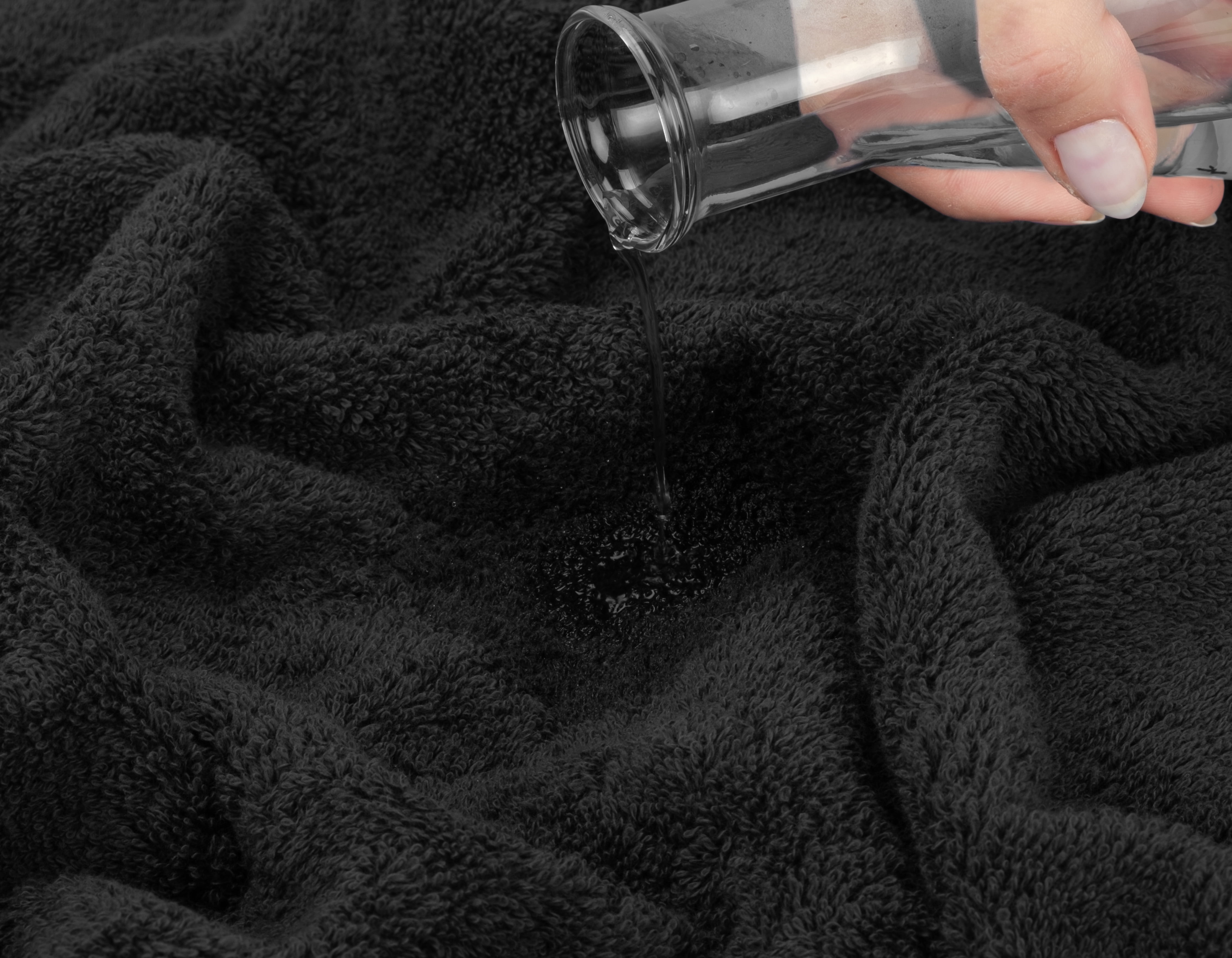American Soft Linen Luxury 4 Piece Bath Towel Set, 100% Cotton Turkish Bath Towels for Bathroom, Black