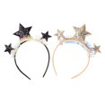 thumbnail image 2 of KAKOWELY diademas de pentagrama, adorables aros para el pelo, tocados festivos, accesorios para el cabello para festivales, fiestas de Año Nuevo., 2 of 4