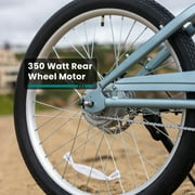 GOTRAX Aeroluxe 27.5 Electric Bike for Adults, 350W Motor, 20mph, Step-Thru/Step-Over Design, 5 PAS, Black