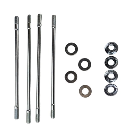 Cylinder Head Studs Set of 4 with Nuts Cylinder Head Bolts for Chinese Scooter Moped ATV Go Kart 4-Stroke 125cc 150cc 152QMI 157QMJ Engine