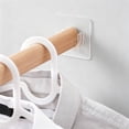 thumbnail image 4 of Self Adhesive Shower Rod Holder, U‑Shape Curtain Rod Bracket Hook No Drilling, Waterproof Wall Mount Tension Curtain Rod Bracket for Home Bathroom Clothes Curtain Hanging,Clear, 4 of 6