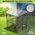 thumbnail image 5 of EuKer Outdoor Dog Kennel with Roof, 4x4x6 ft Heavy-Duty Dog Cage W/Safety Locks & Stainless Steel Bowls for Garden, Backyard, 5 of 8