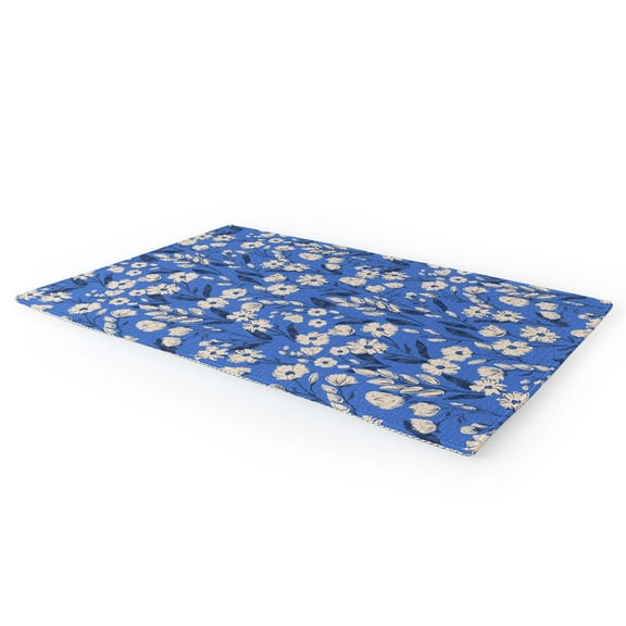 Society6 Schatzi Brown Penelope Floral Bluebell 8' x 12' Rug