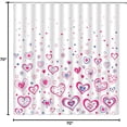 thumbnail image 5 of Valentine''s Day Shower Curtain Pink Love Heart Star Romantic Sweet Couple Holiday Boho Fabric Bathroom Decor Curtains with Hooks,White Pink, 5 of 5