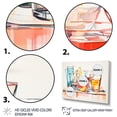 thumbnail image 3 of Designart "Food Drinkware An modern I" Food & Beverage Floater Framed Wall Art Living Room, 3 of 7