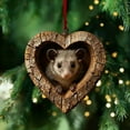 thumbnail image 1 of mfyjkho Adornos huecos para árbol de Navidad en forma de corazón con diseños de animales, hechos de resina, juego de 4, 1 of 6