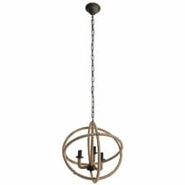A&B Home Cade 3-Light Roped Chandelier, 19.2 x 20.7-Inch