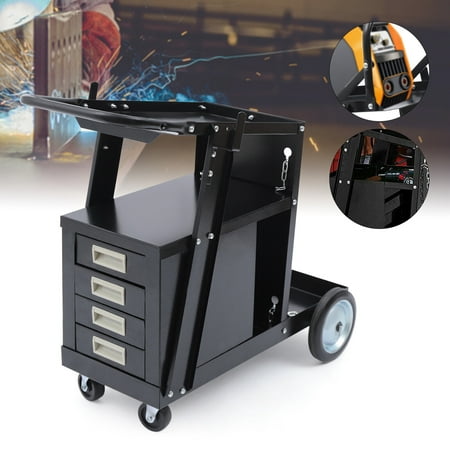 

FETCOI 4 Drawers Cabinet Welding Welder Cart Plasma Cutter Tank Storage MIG TIG ARC