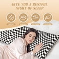 thumbnail image 4 of Lsque Black and White Checkerboard Body Pillow Case Cover,Ultra-Soft Microfiber Bed Pillow Cases 20x54 inches,Elegant Bedding,Breathable Durable Pillow Cover with Envelope Closure, 4 of 8
