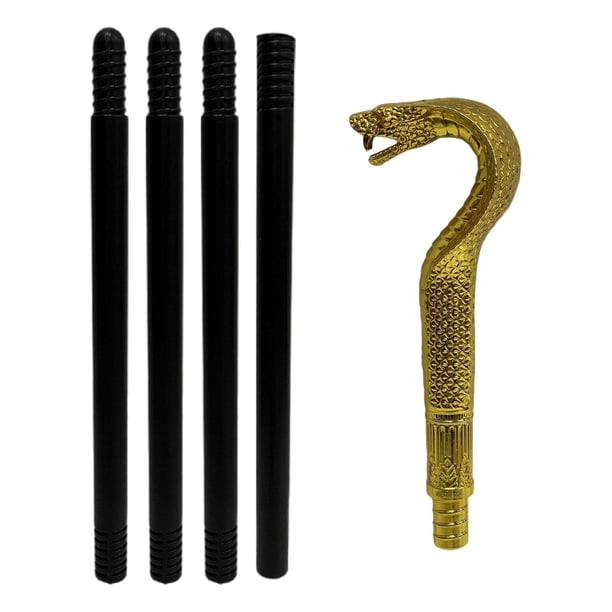 Accesorio de bastón de serpiente para Halloween, mango de cabeza de serpiente, cetro para caminar con cabeza de serpiente Estilo D