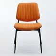 thumbnail image 5 of GAKMCIL Mid Century Modern PU Dining Chairs, Retro Faux Leather Upholstered Chair (Set of 2) with Walnut Bentwood Back and Metal Legs, 300lbs Load for Dining Room, Kitchen and Living Room (Orange), 5 of 14