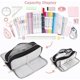 thumbnail image 2 of Large pencil case with 3 compartments, pencil case, school pencil case for girls, boys, te, 2 of 5