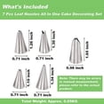 thumbnail image 4 of 5pcs/set Leaf Piping Icing Nozzles,Stainless Steel Cake Decorating Tips Set , DIY Baking Supplies Cake Decorating Tools, 4 of 6