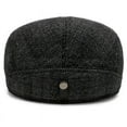 thumbnail image 5 of SikaFu Beret Cap Autumn Winter Hat Vintage Plaid Wool Beret Hats with Ear Flaps Thick Warm Ivy Newsboy Flat Cap Berets for Men, 5 of 6