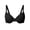 A1_Black, variant on VISALY Plus Size Full Coverage Padded Underwire Lace Bra Seamless Adjustable Thin Straps Push Up Convertible Bra Lace Trim Bust Lifting Support T-Shirt Bralettes Comfy Soft Shaping Bra Beige 70B