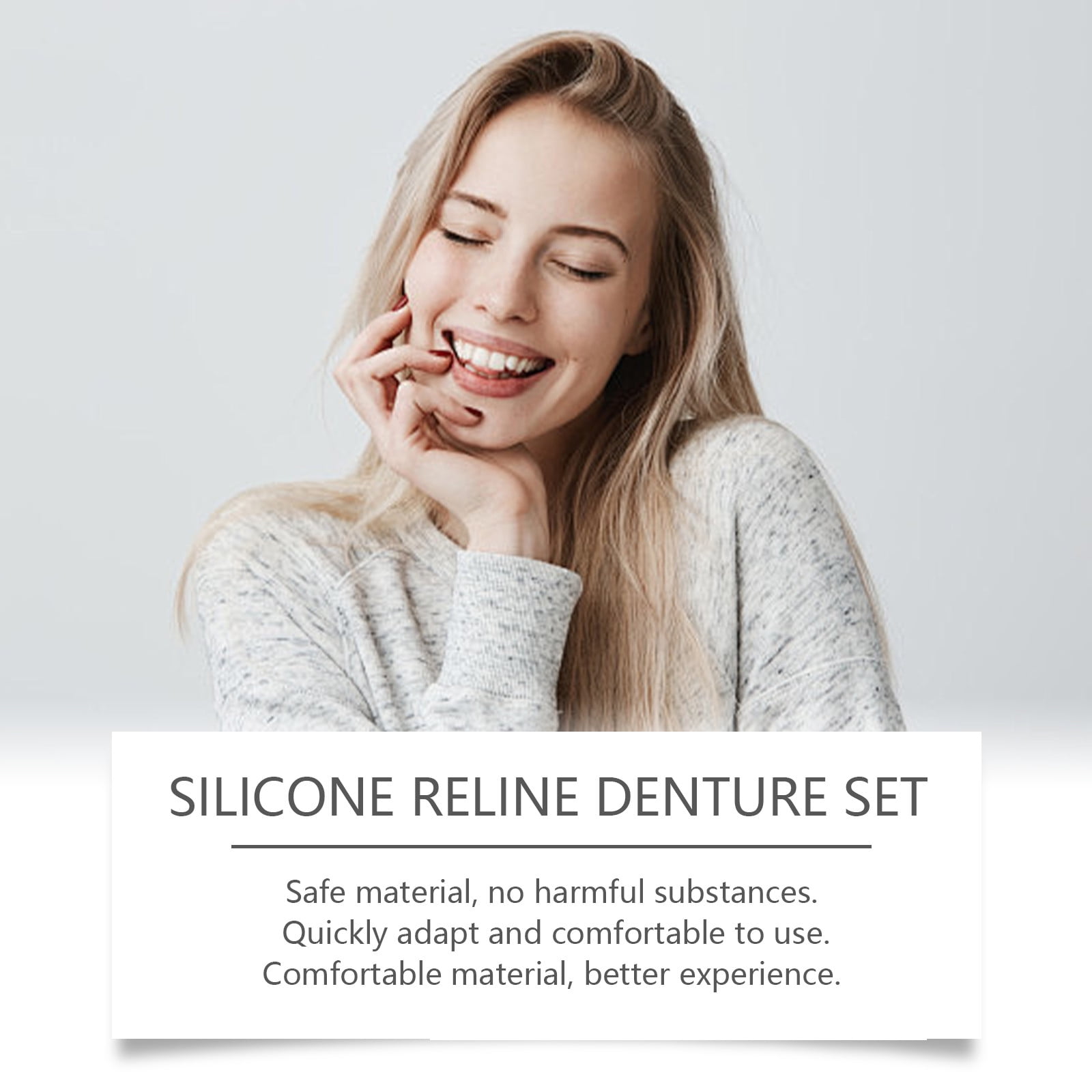 Silicone Dentures with Silicone Reline Set â Customizable Fit for Comfort
