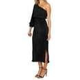 thumbnail image 2 of Women's Sexy Off Shoulder Casual Dress Split Waist Elegant Evening Party Wear Flowy Summer Midi Dress, 2 of 2