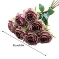 thumbnail image 3 of SHIMELE 7 Head Rose Simulation Flowers Antique Design UV Resistant Fake Floral Arrangements for Living Room Table Decoration Wedding Bouquets, 3 of 7