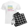 thumbnail image 6 of CafePress - Great Gram Amazing Awesome Men's Light Pajamas - Men's Light Loose Fit Cotton Pajama Set, 6 of 7