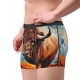 thumbnail image 4 of Daiia Oil Painting Style Iceberg Yak Men's Underwear Boxer Briefs, Cotton Stretch Moisture-Wicking Underwear-Small, 4 of 9