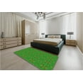 thumbnail image 5 of Ahgly Company Machine Washable Indoor Round Transitional Lime Green Area Rugs, 4' Round, 5 of 7