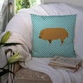 thumbnail image 3 of Carolines Treasures BB8108PW1414 Hungarian Mangalica Pig Blue Check Fabric Decorative Pillow, 14 x 14 in., 3 of 4