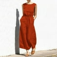 thumbnail image 1 of Combinaisons Amples pour Femmes Combinaisons Décontractées en Coton Taille Haute, 1 of 7
