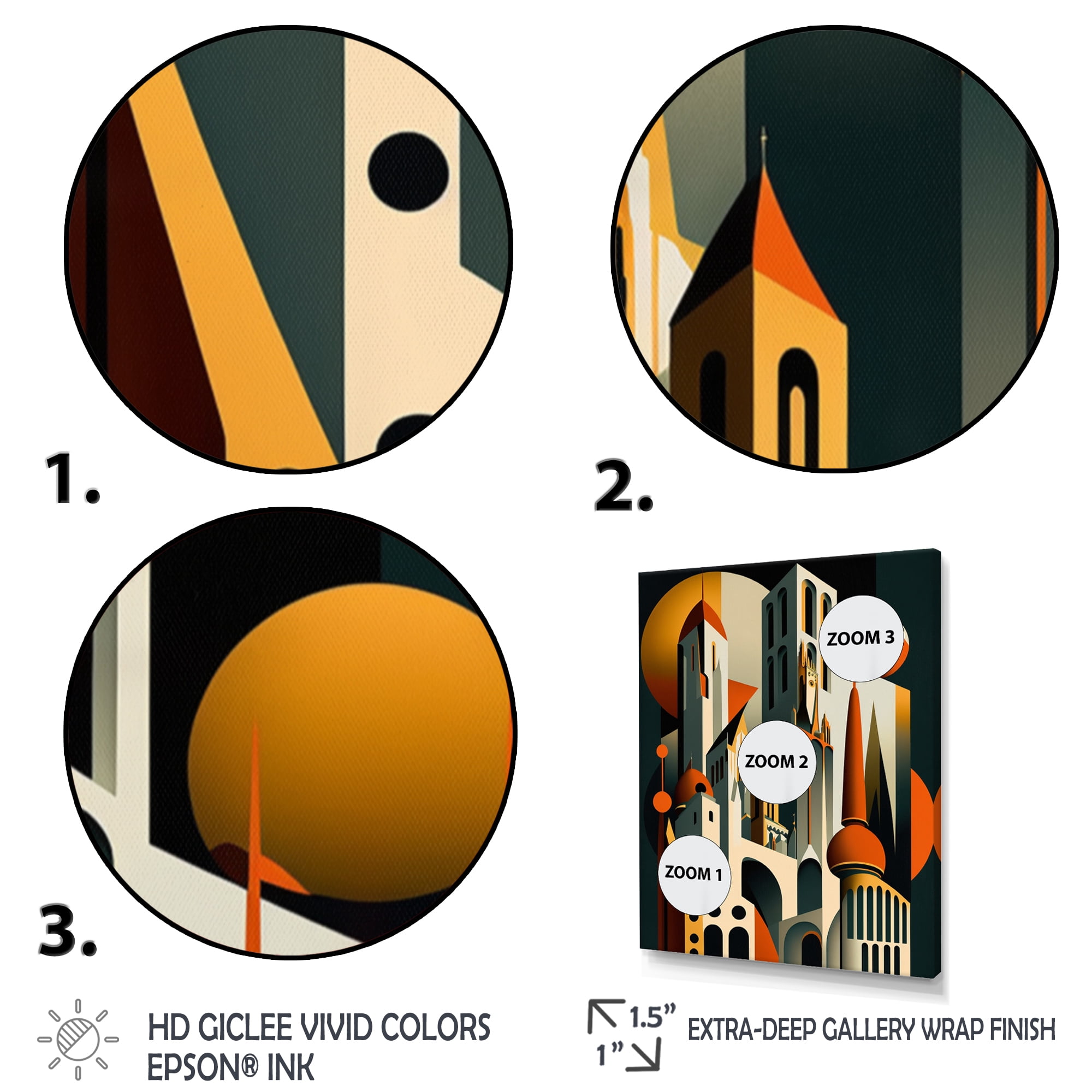 Designart Fantasy Cityscape IV Canvas Wall Art