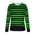 thumbnail image 5 of Pompotops T-shirts Décontractés à Manches Longues pour Femmes Imprimé St. Patrick Col Rond Pull Tops Liquidation, 5 of 5