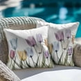 thumbnail image 4 of Decorative Throw Pillow Covers 20x20 Inch Set of 2 Watercolor Tulip Home Decor Pillow Cases for Couch, Flower Floral Cushion Case for Living Room Bedroom Bed Car Chair, 4 of 9