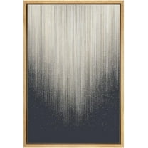 IDEA4WALL Framed Canvas Wall Art Grunge Duotone Paint Stroke Landscape Modern Art Nordic Minimal Abstract Digital Art Contemporary Artwork for Living Room, Bedroom, Office - Natural 24"x36"