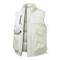 thumbnail image 4 of Handshe Men's Vest Jacket, Solid Color with Stand Collar, Warm Outdoor Photography Wear for Shooting and Daily Use, 4 of 9