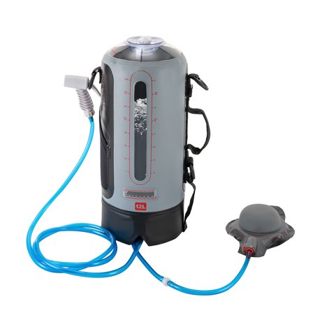 12L/3 Gallon Portable Pressure Outdoor Camping Shower Bag with Showerhead Hose