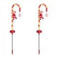 thumbnail image 1 of Solar Christmas decoration candy cane lamp, solar Christmas aisle marker lamp, outdoor decoration pile with snowflake and Santa Claus, 8 LED lights in, 1 of 4