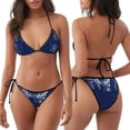 thumbnail image 3 of Fotbe Christmas Blue Traje de Baño para Mujer de Dos Piezas – Bikini Sexy de Tirantes Tipo Halter con Diseño Triangular, 3 of 6