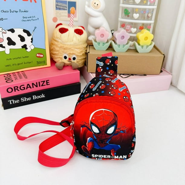 Bolso bandolera de Spider Man, bolso de pecho de Spider Man, bolsa de almacenamiento para niños, bolsos de hombro de Spider Man, mochila de anime, regalo de cumpleaños para niño