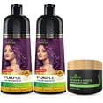 thumbnail image 2 of Combo Pack - Herbishh Purple Dye Shampoo for Gray Hair + Argan Intense Hair Mask - Long-lasting Color - Stimulates Dry, Frizzy Hair - 500 Ml, 2 of 7