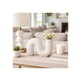 thumbnail image 2 of Loopy U-Shaped Vase for Modern Living Room Decor - Ceramic Flower Vase for Home, Bedroom, and Office Table Accents - Accent Display for House Dining Room Centerpiece and Mantel - 6", White, 2 of 14