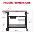 thumbnail image 2 of Feasto Pizza Oven Table, Stainless Steel Top, 4 Upgraded Containers, Lockable Wheels & All-in-One Prep & Storage System, 2 of 10