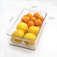 thumbnail image 3 of Contenedores organizadores apilables para refrigerador, paquete de 6 contenedores organizadores de cocina transparentes con asas y 20 bolsas de plástico para despensa, gabinetes, estantes, cajones, co, 3 of 8