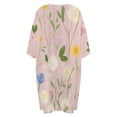 thumbnail image 5 of Pretty Pastel Flower Meadow Blooms Sleepshirts For Sleeping Travels Loose Sleepdress Pajama Dress Soft Nightdress Sleepwear, 5 of 7